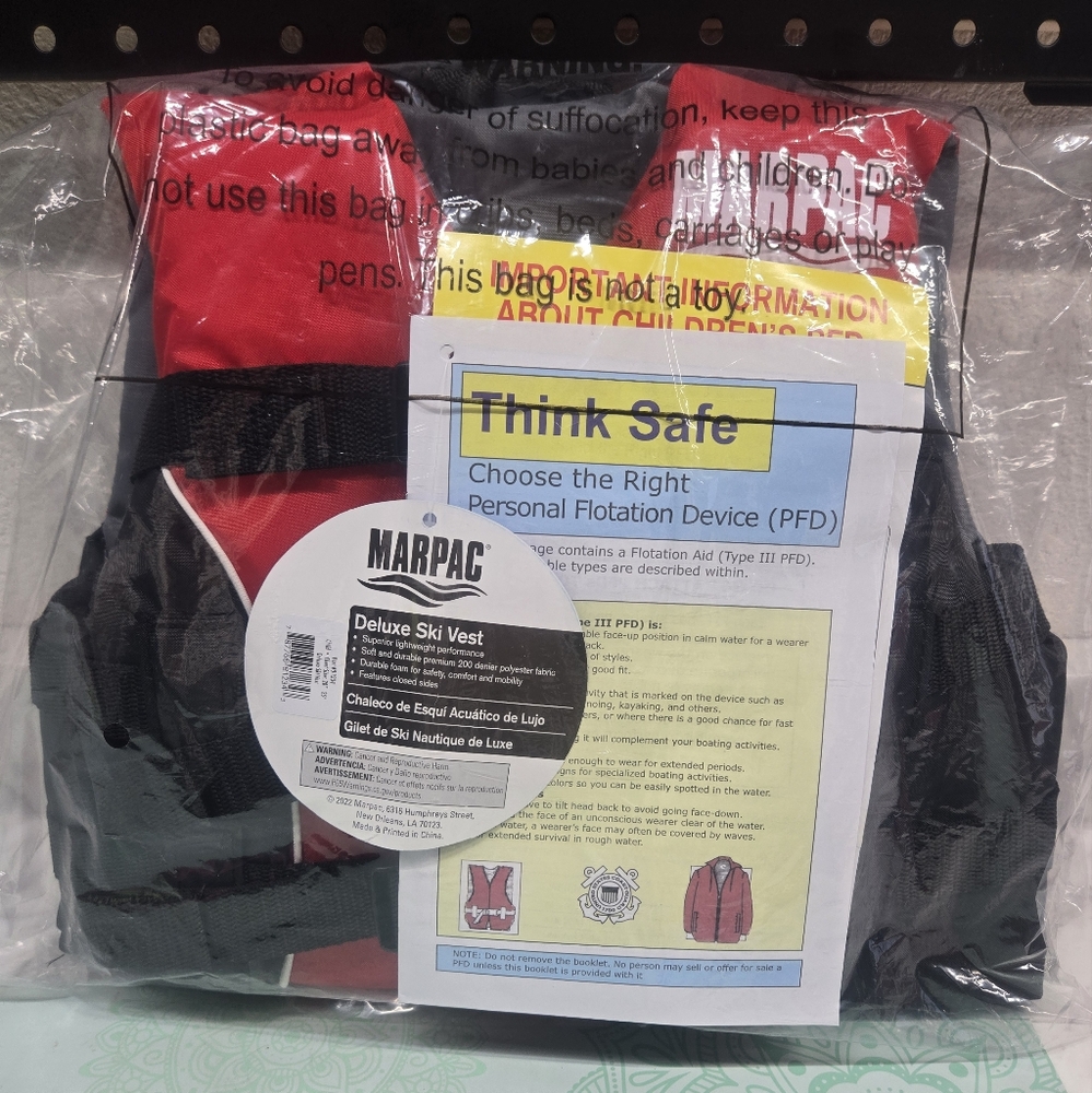NWT-Marpac CHILDS Deluxe Ski Vest, Flotation Aid-Type III PDF, U.S.C.G. Approved